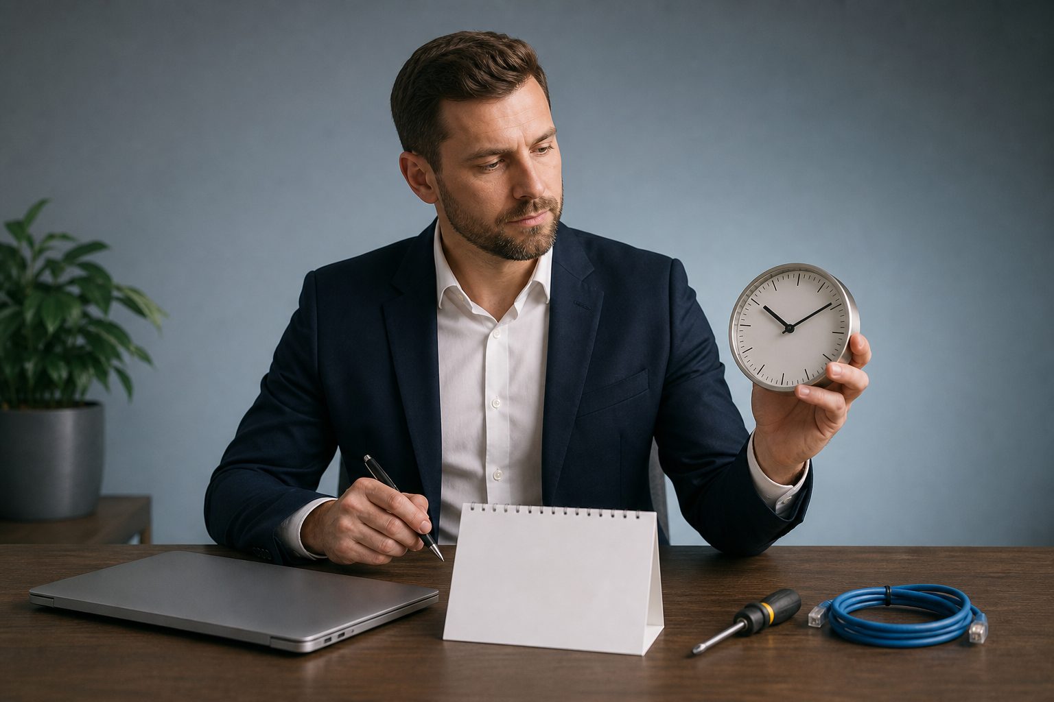 Developer reviewing website maintenance tasks on a laptop